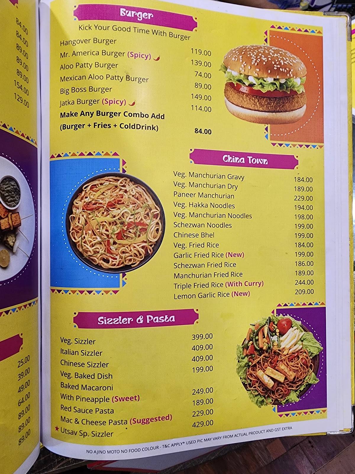 Utsav Restaurant & Banquet Hall menu