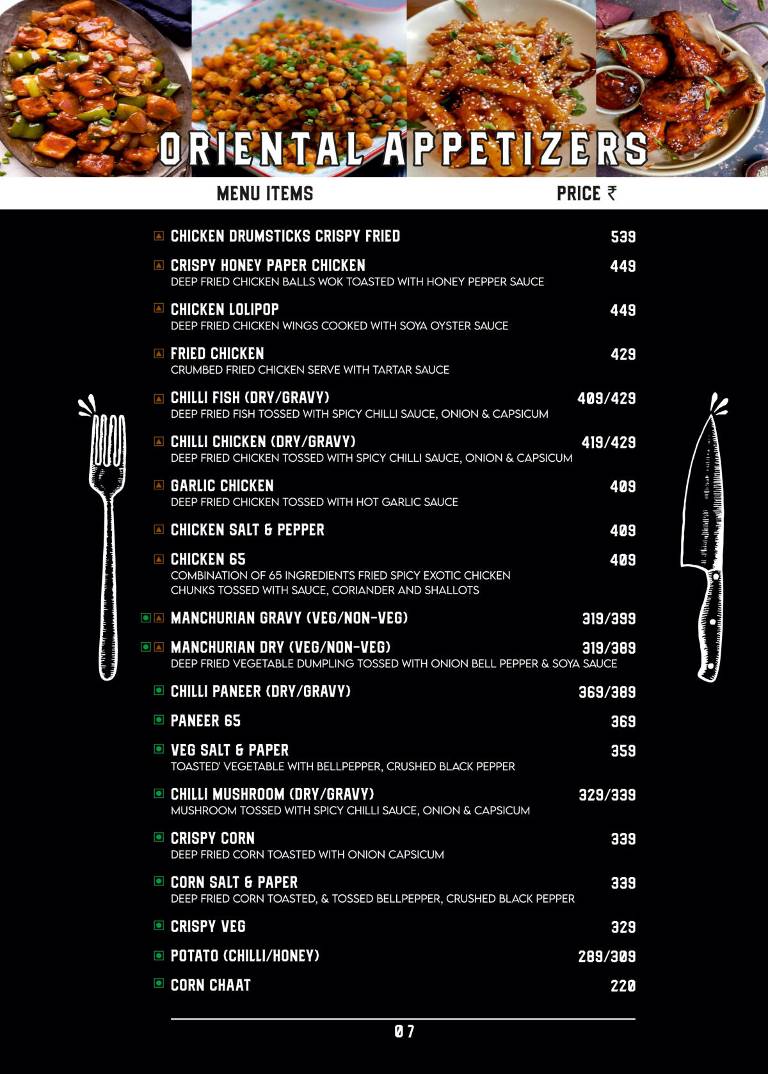 Village Vatika Restaurant menu