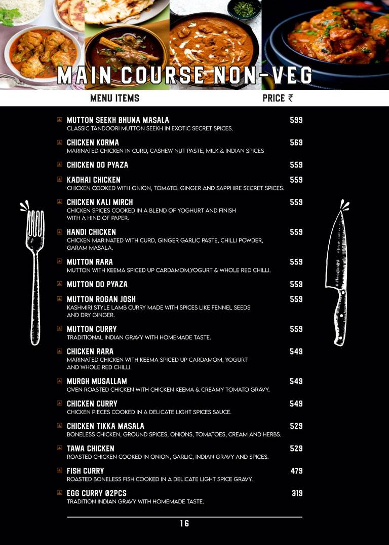 Village Vatika Restaurant menu