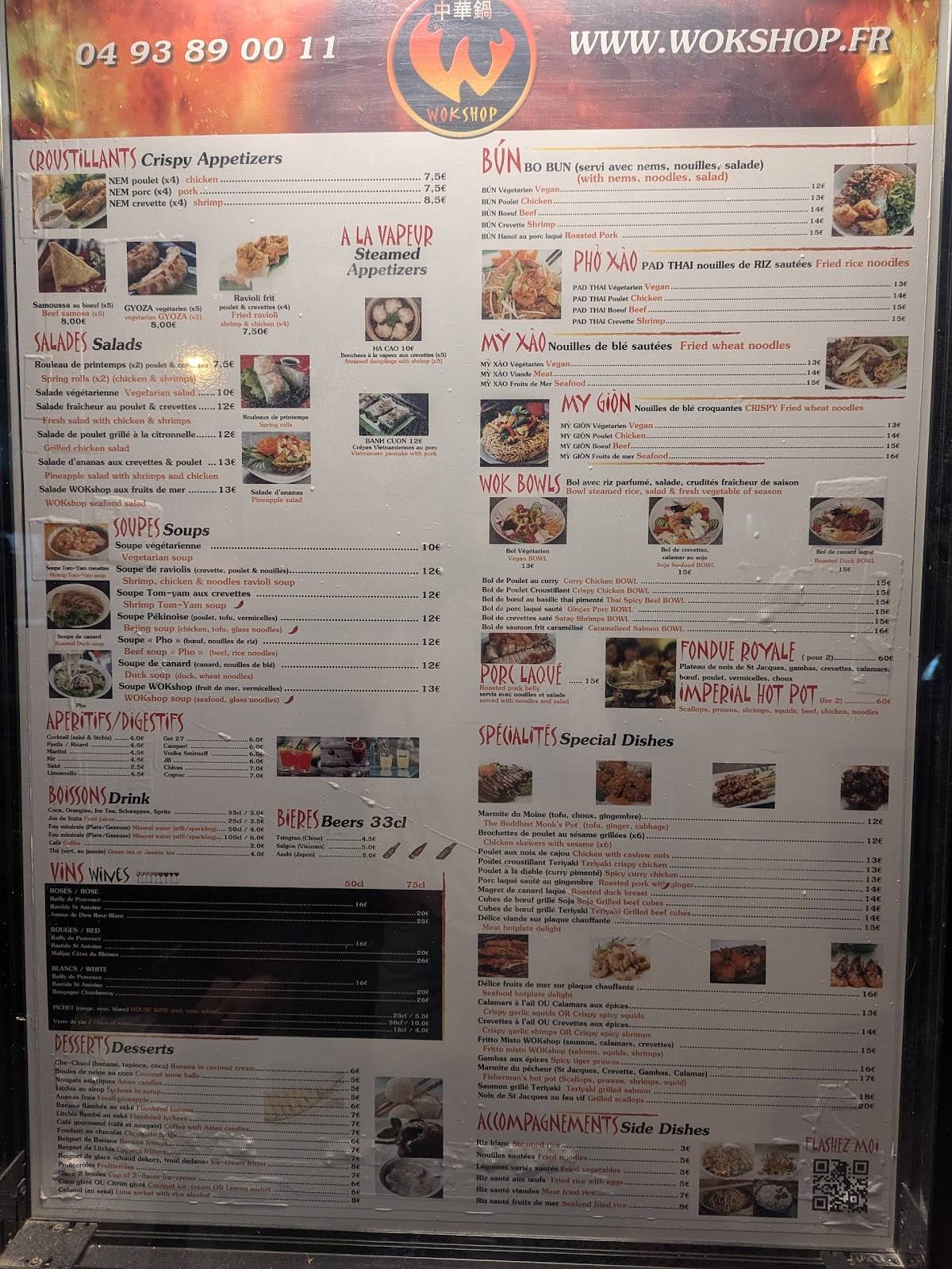 Menu de Restaurant WOKshop