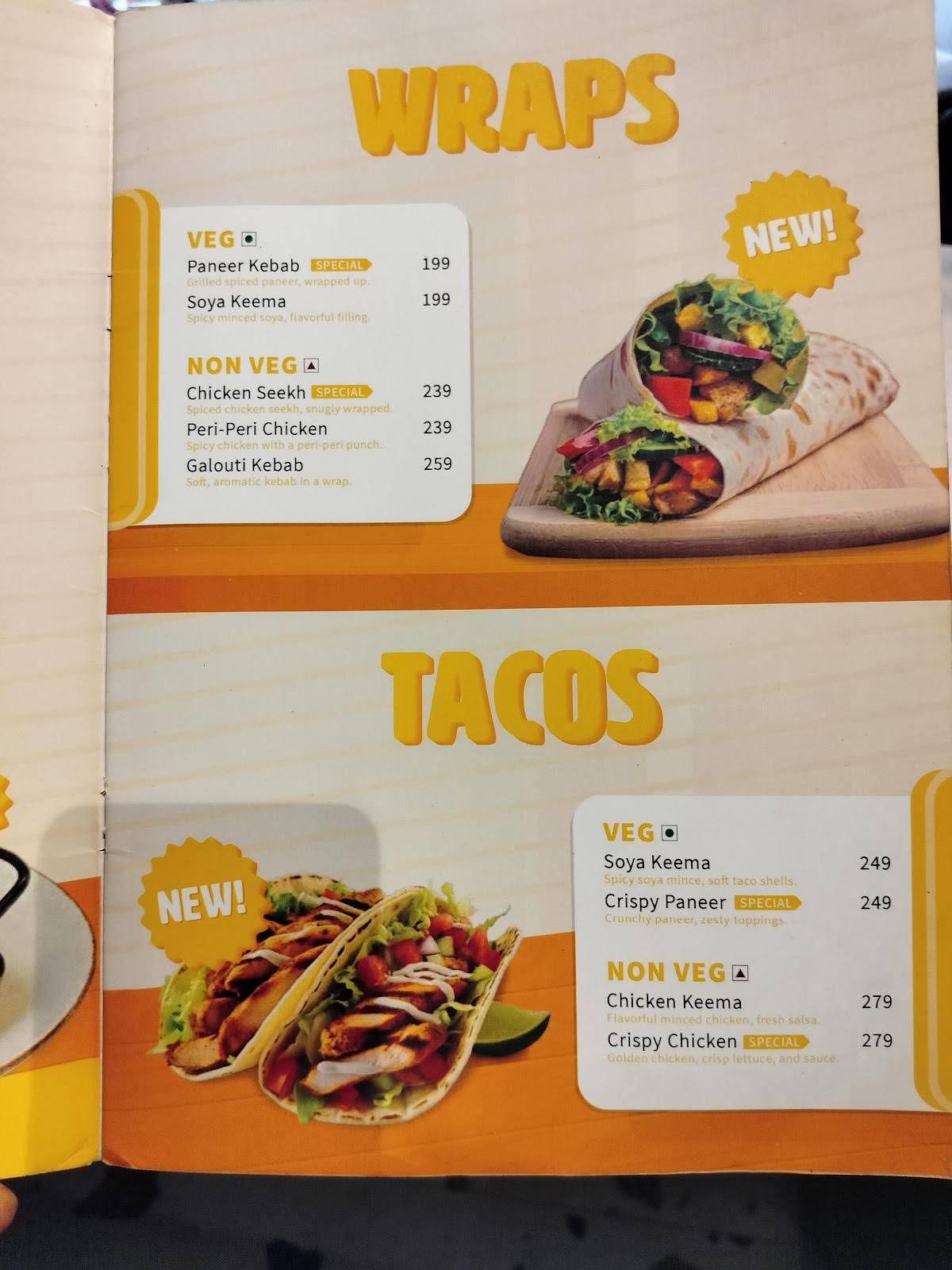 Xero Degrees Paschim Vihar menu