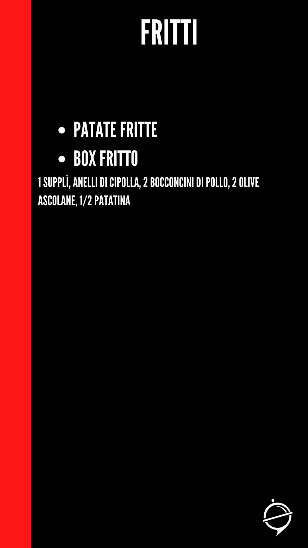 Menu di Zero Punto Zero 