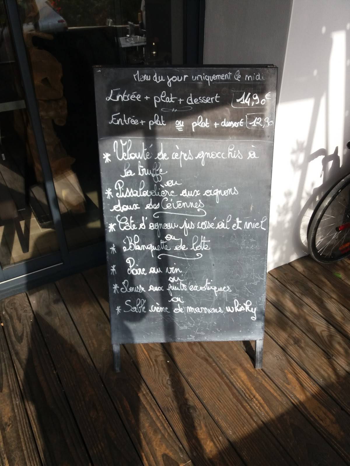 Restaurant de la Tour Montady menu