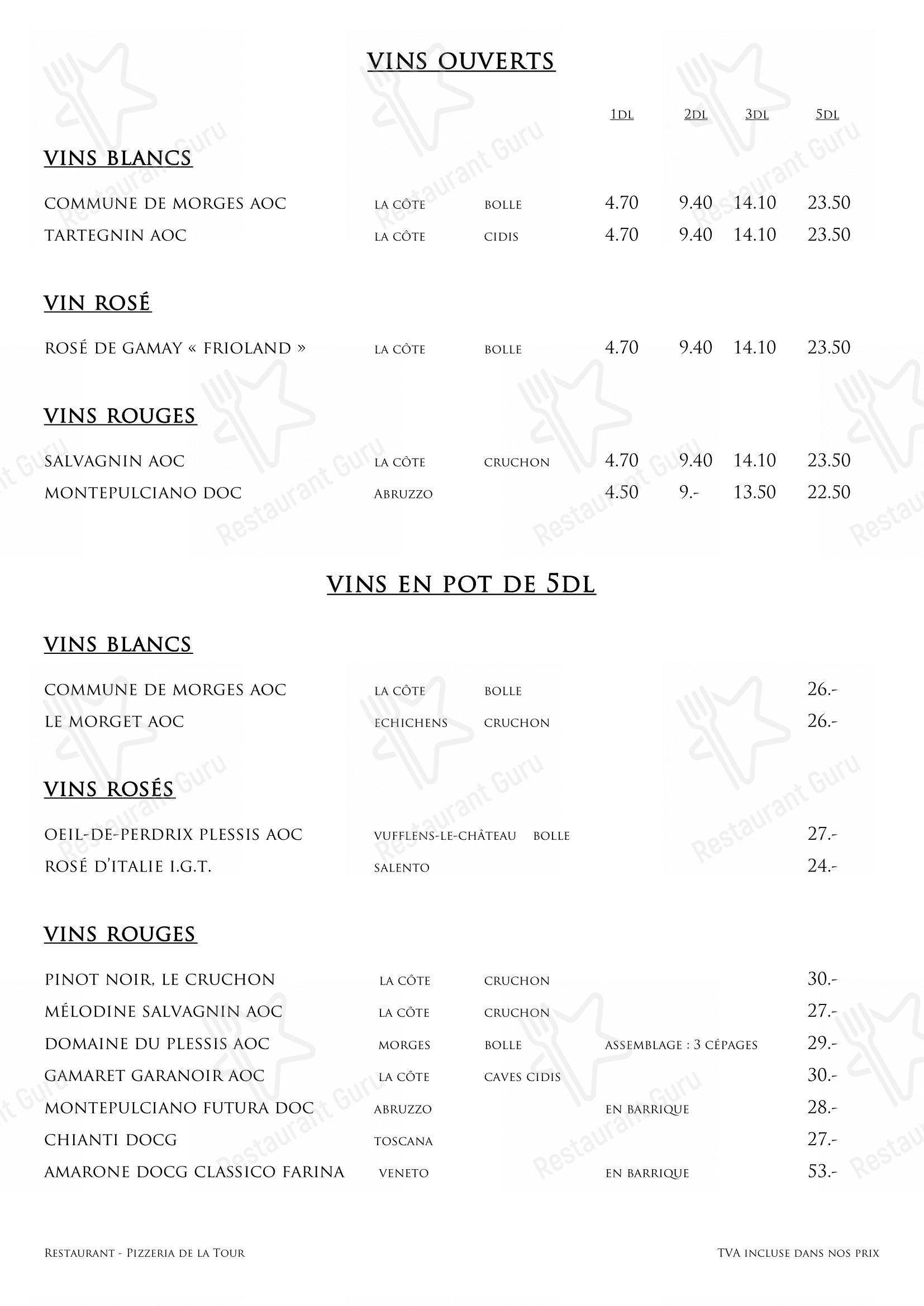 Детское per Restaurant de la Tour pizzeria