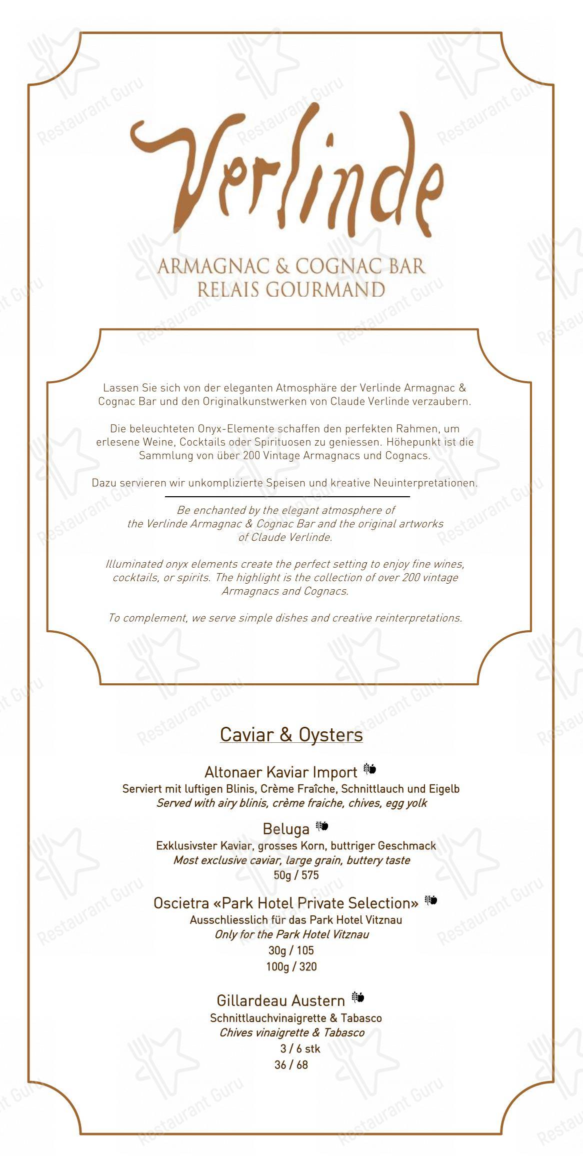 Menu di Restaurant focus Atelier - 菜单