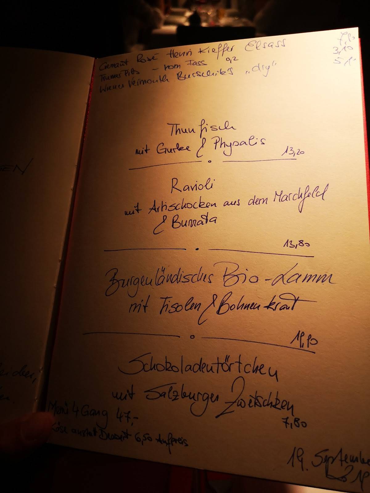 Menu de Restaurant kommod