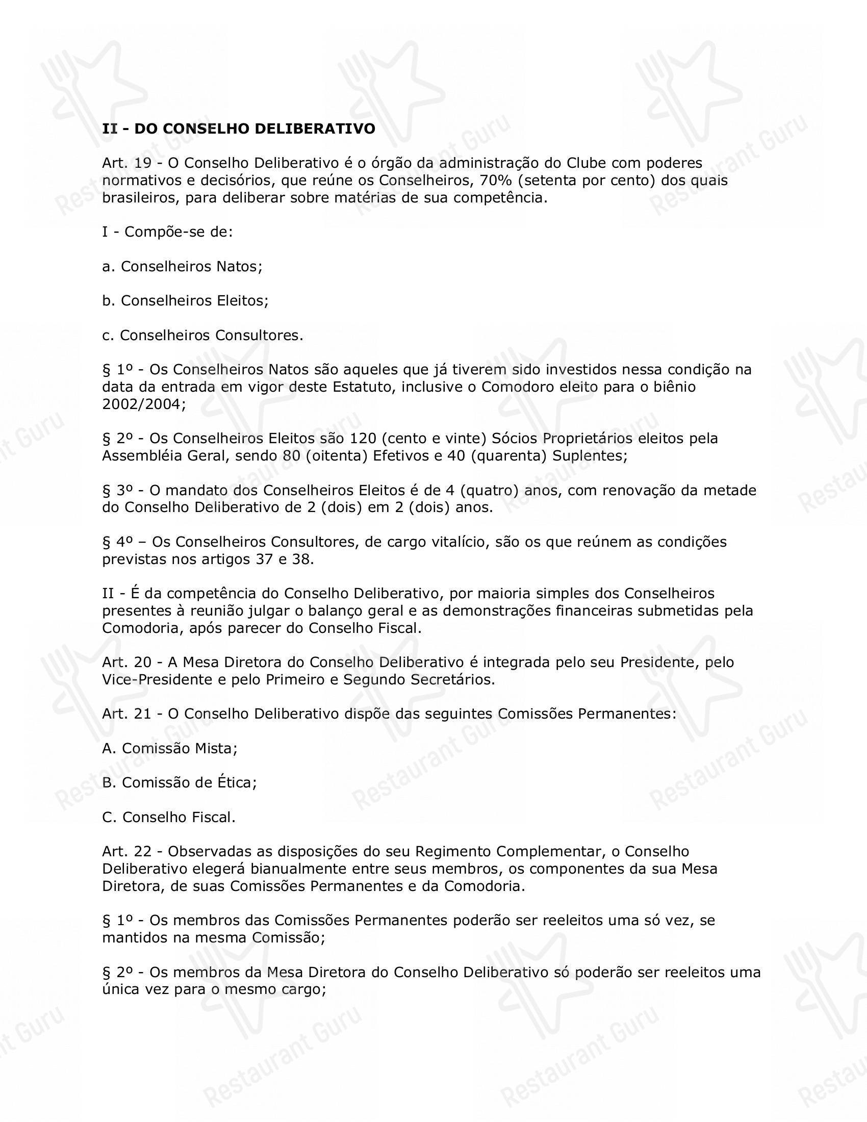 菜单 para Restaurante Convés restaurante