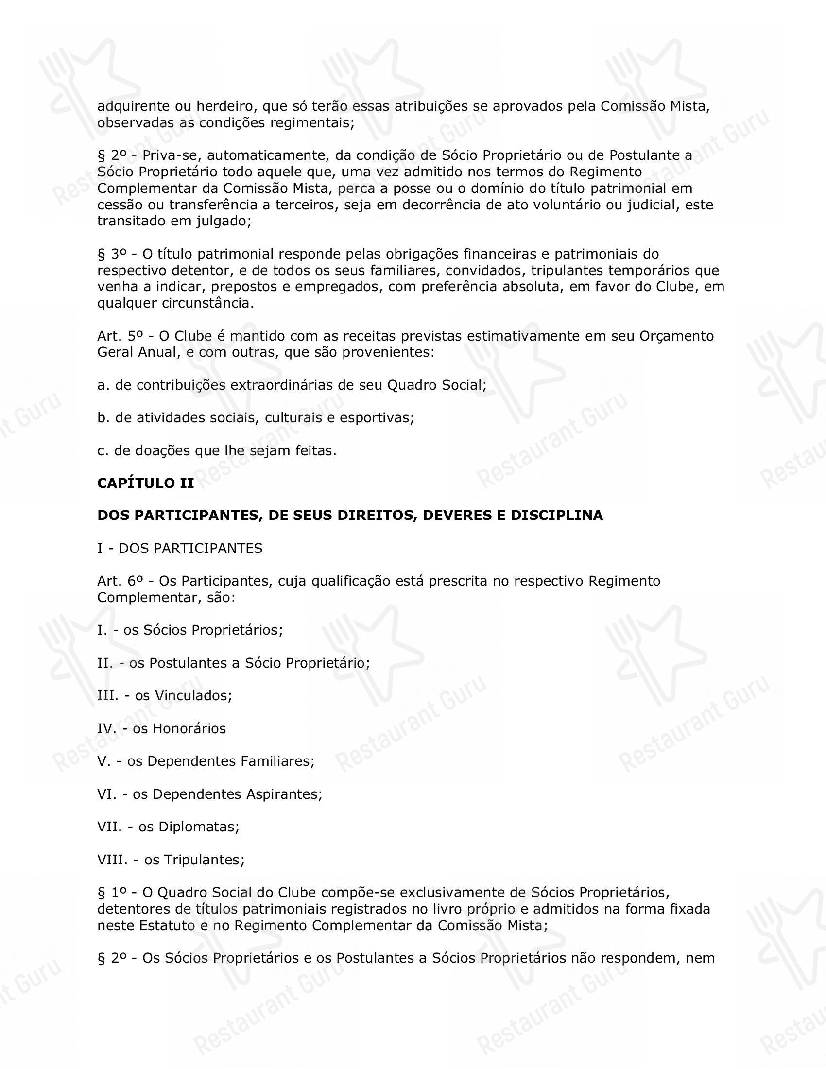 菜单 para Restaurante Convés restaurante
