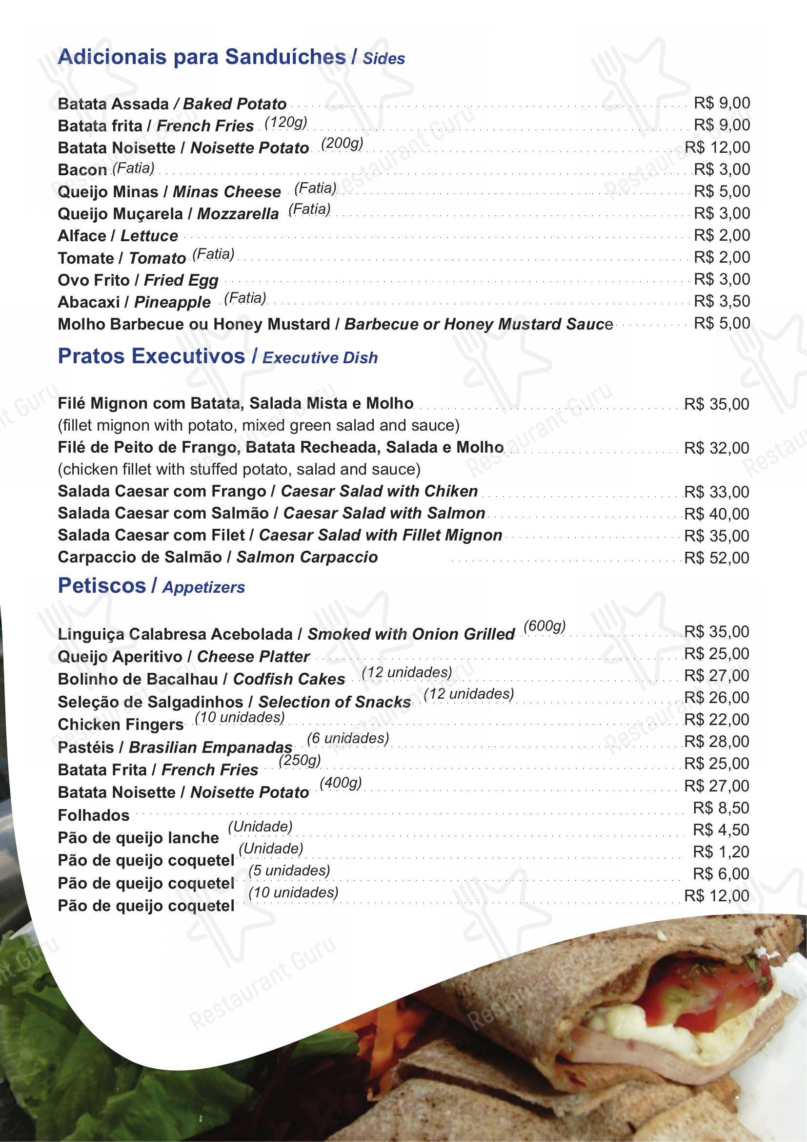 Restaurante Convés em Rio de Janeiro - Menu bar