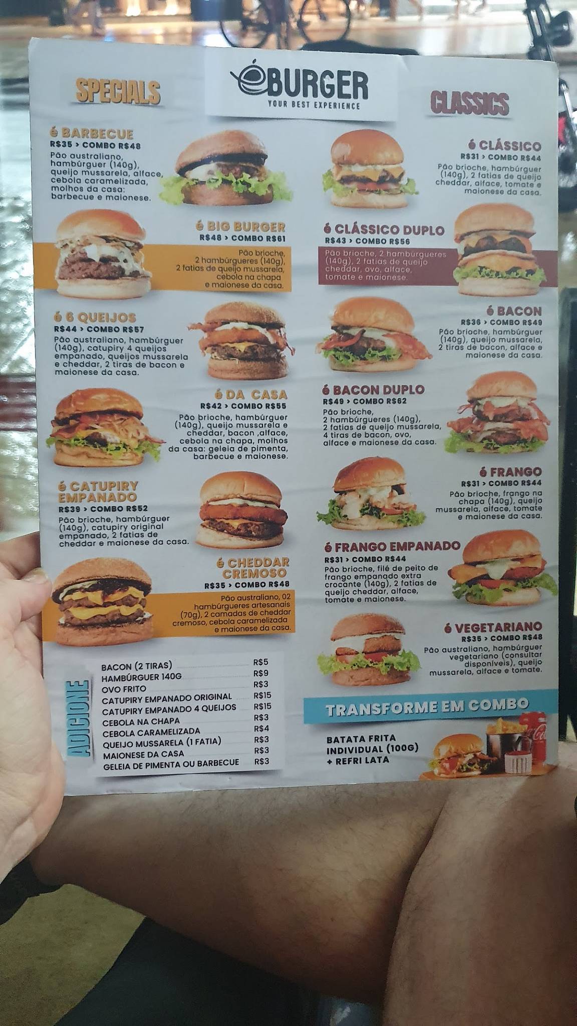 Restaurante De Ville cardápio