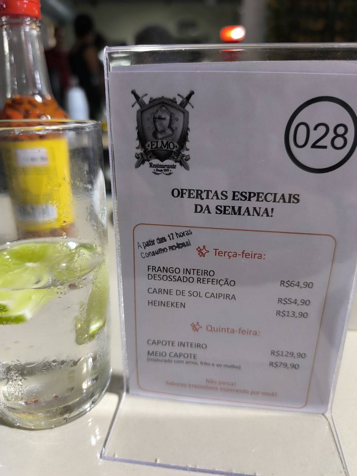Restaurante Elmo cardápio