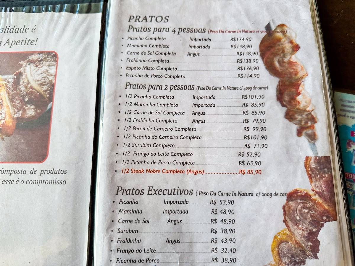 Restaurante Esquina da Picanha cardápio