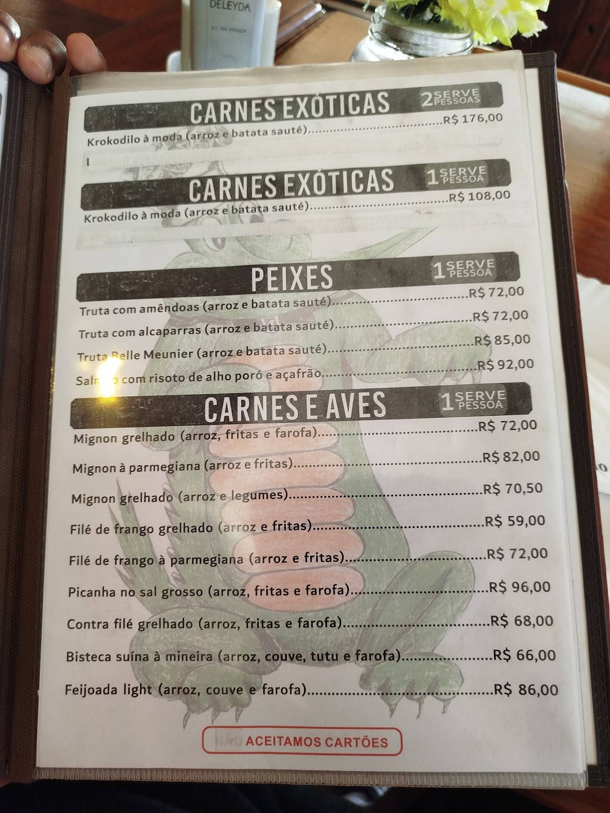 Restaurante Krokodillo IV cardápio