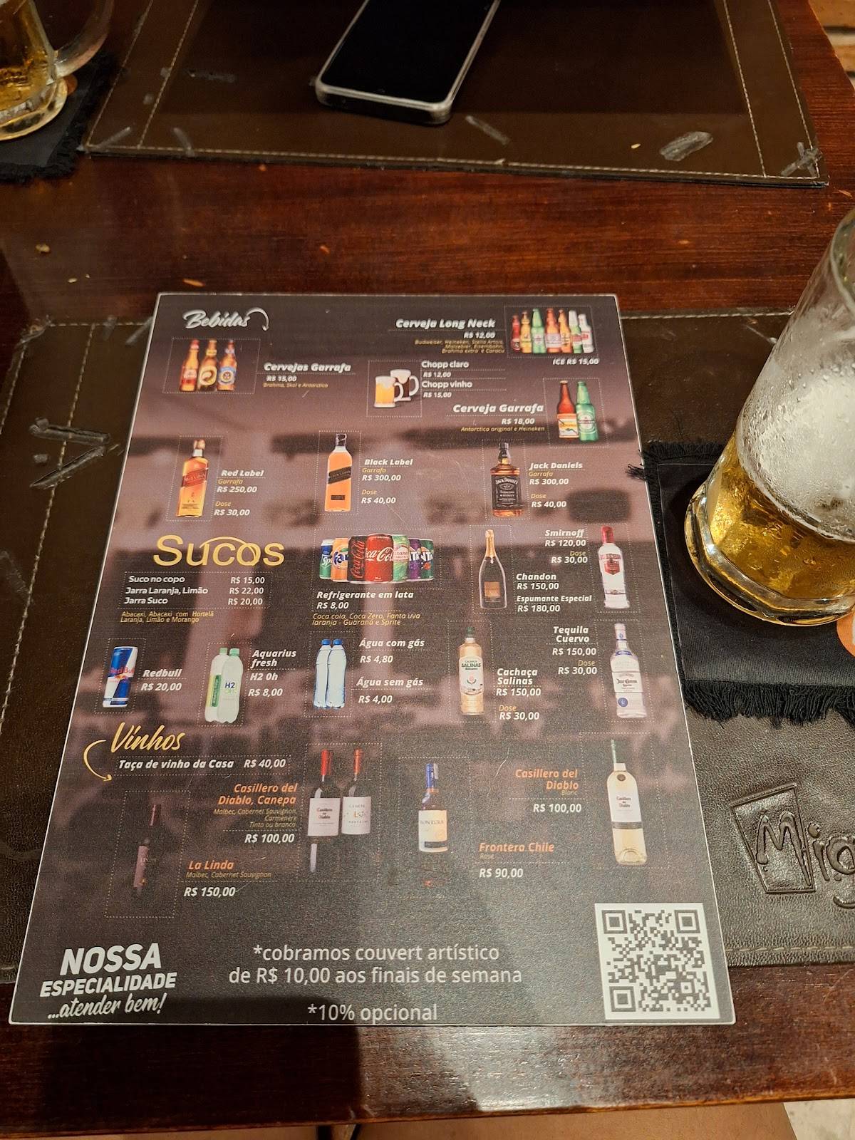 Restaurante Migueis cardápio