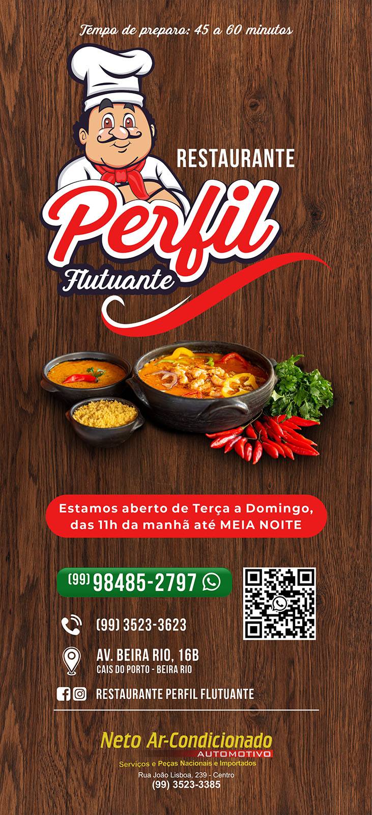 Restaurante Perfil Flutuante cardápio