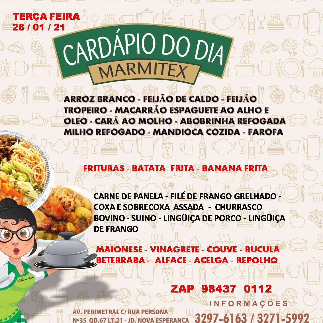 Restaurante Sabor de Goias cardápio