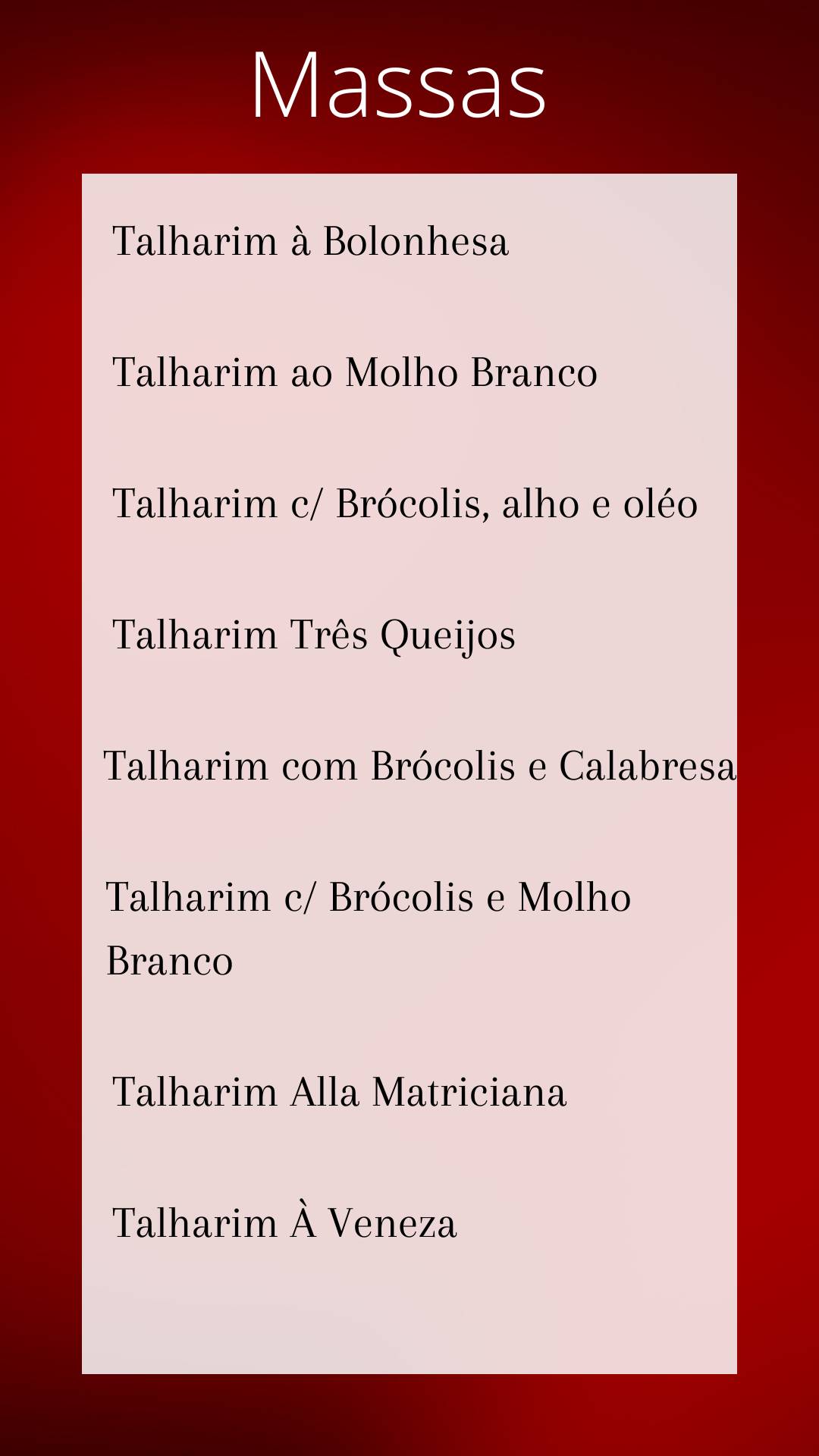 Restaurante Vaz Gomes cardápio
