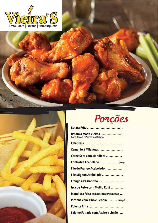 Restaurante Vieiras cardápio