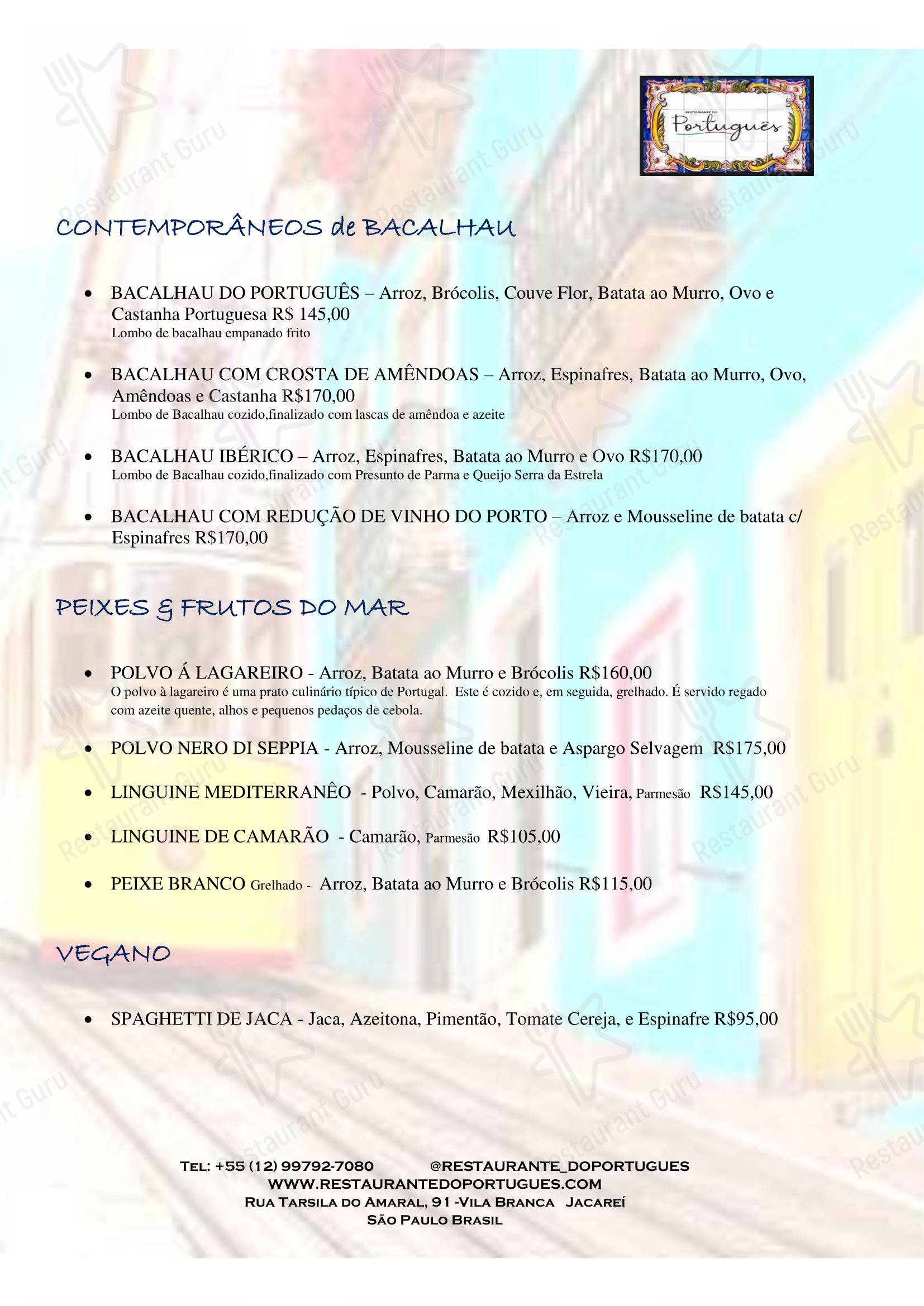 Restaurante Do Português em Jacareí - Menu