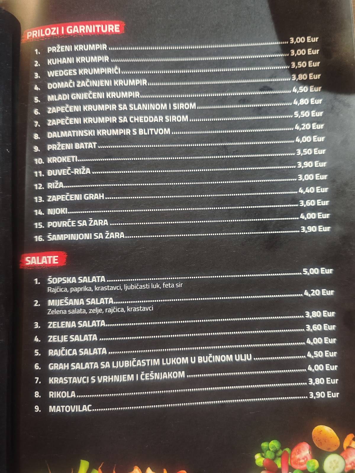 Menu di Restoran Tomislav/ Križevačka Pivovara 