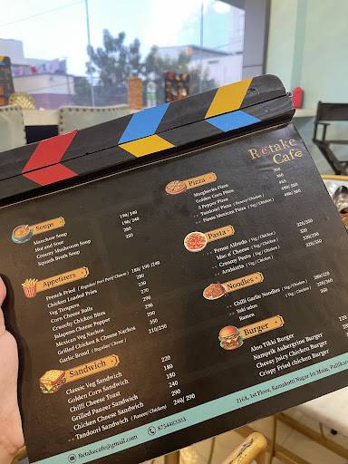 Retake Cafe menu