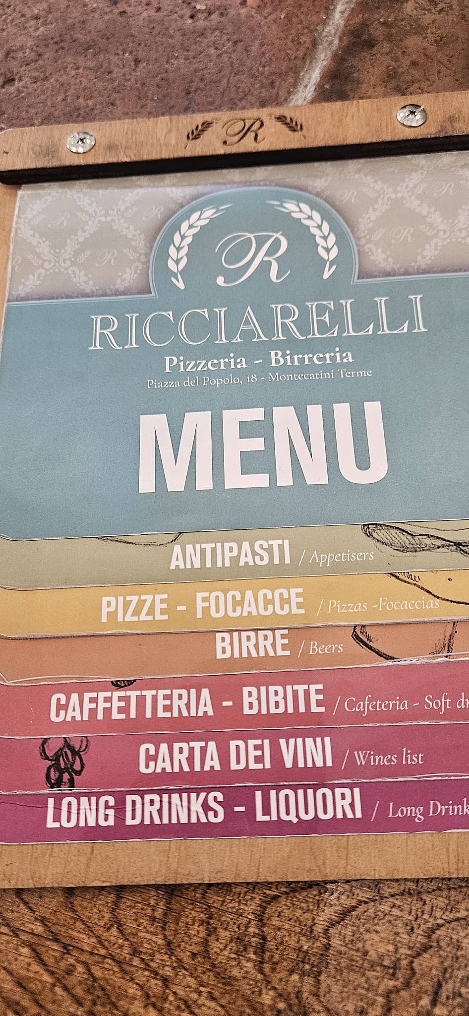 Menu di Ricciarelli 