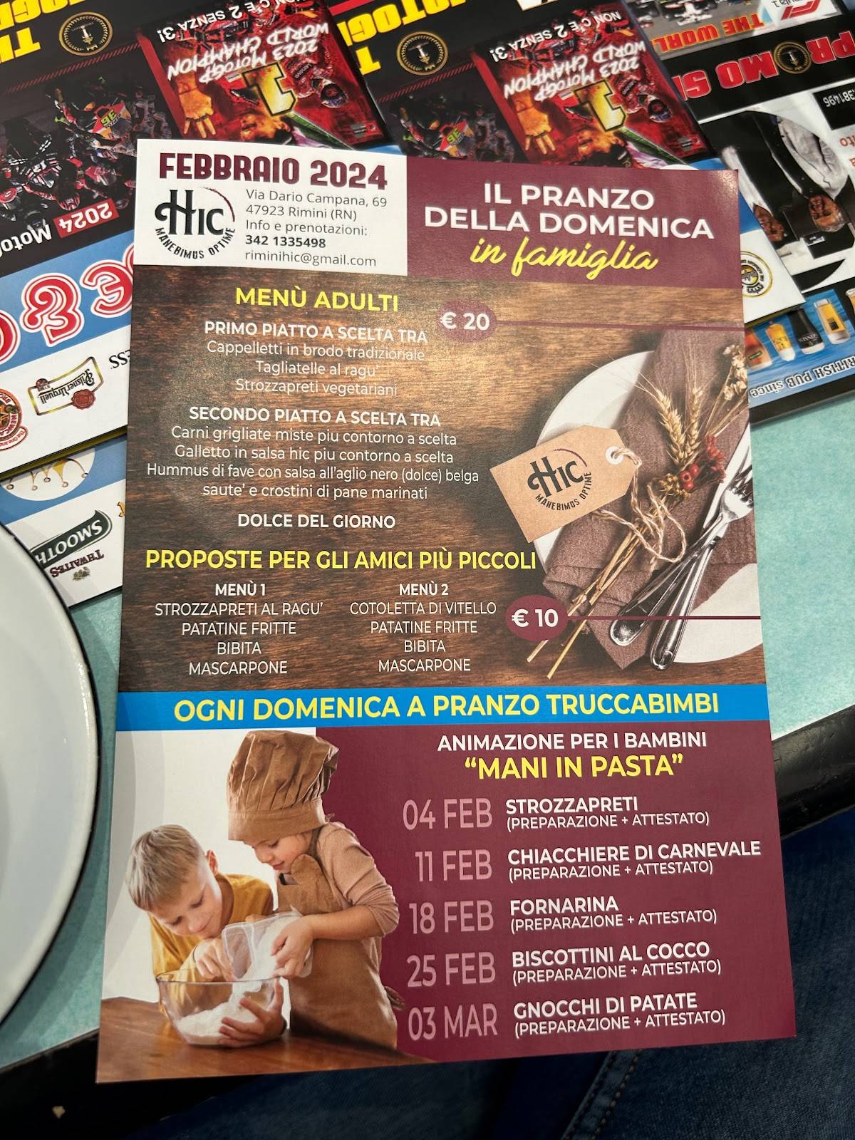 Menu di HIC Manebimus Optime 