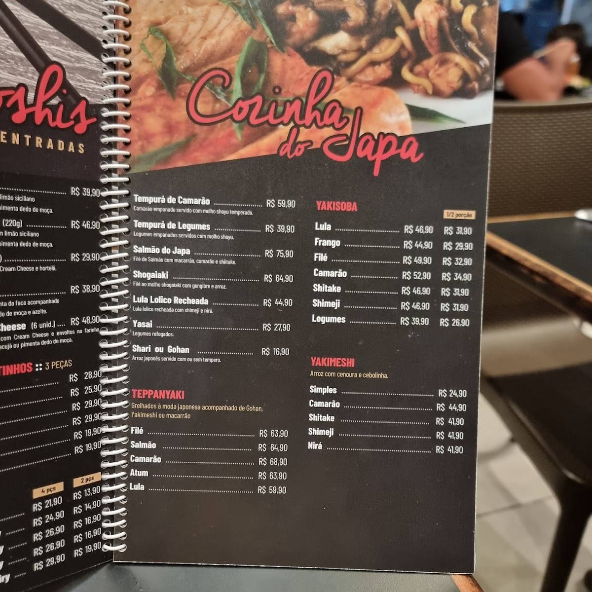 Botekim do Japa cardápio