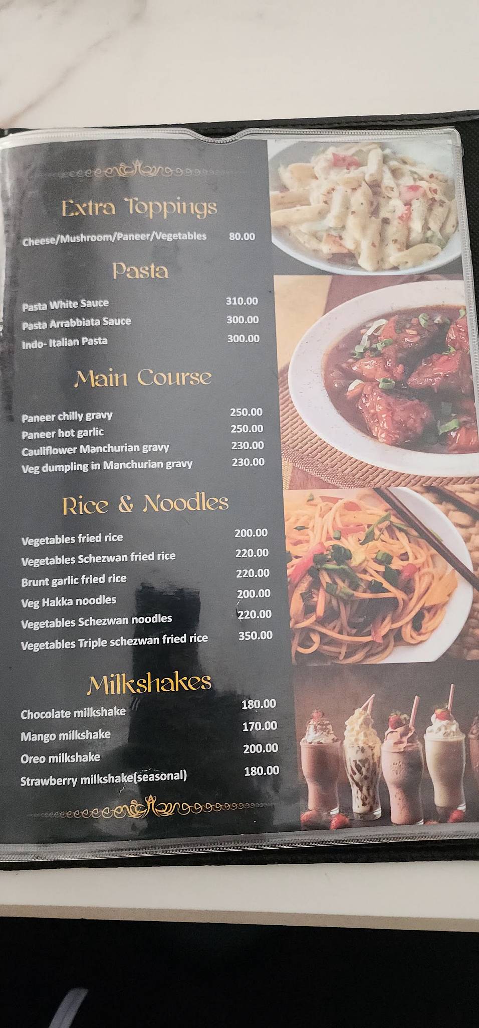 The Kailasa Restaurant menu