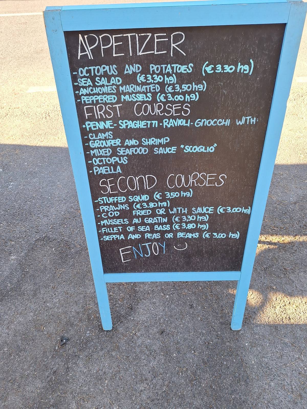 Menu di Pescheria da Maria e Massimo 