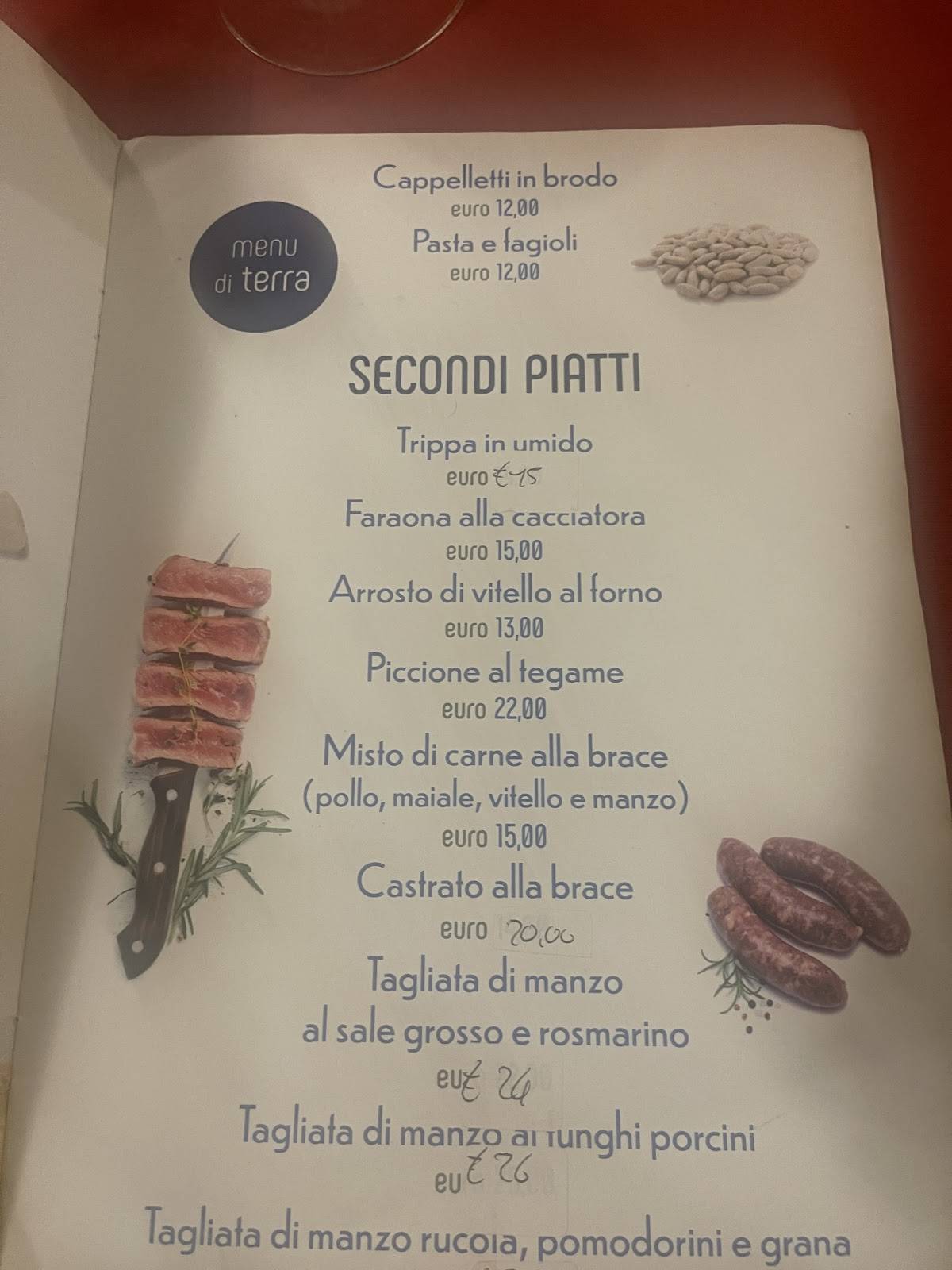 Menu di Ristorante Al Coniglio 