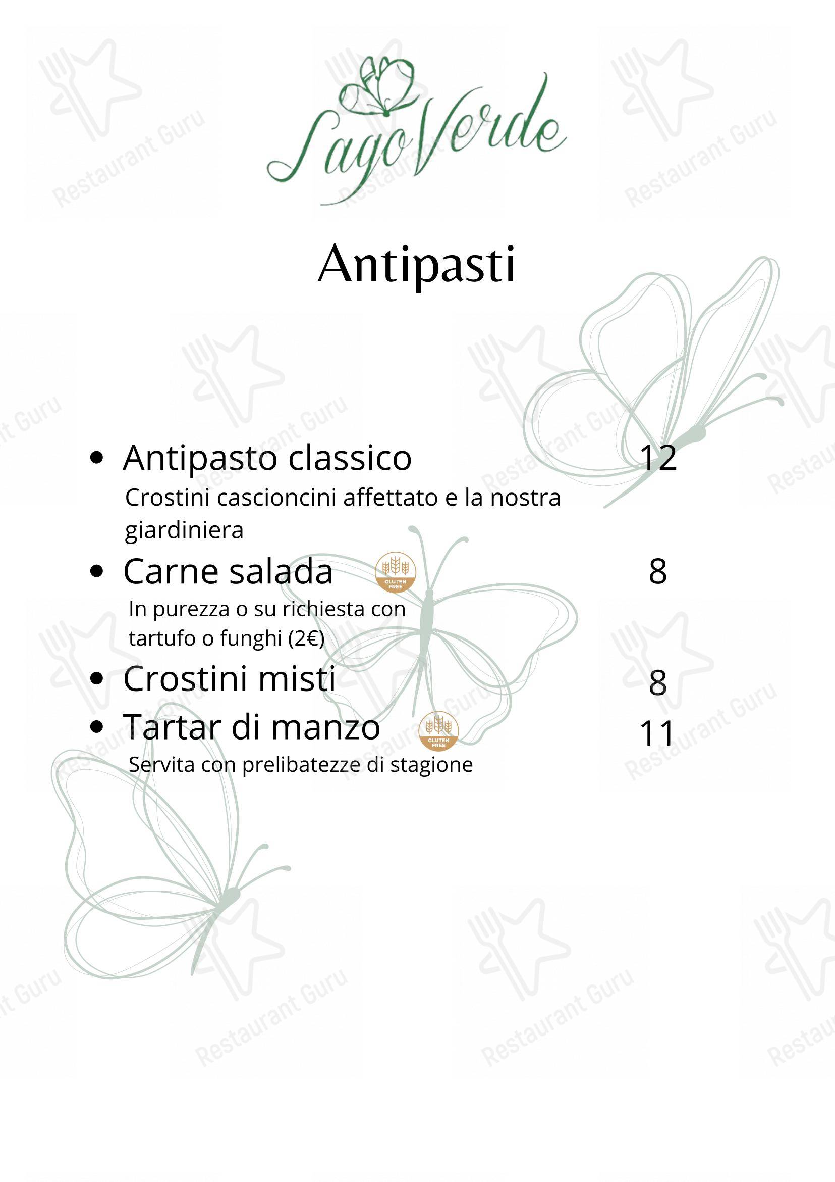 Menu bar per lago verde in Soanne