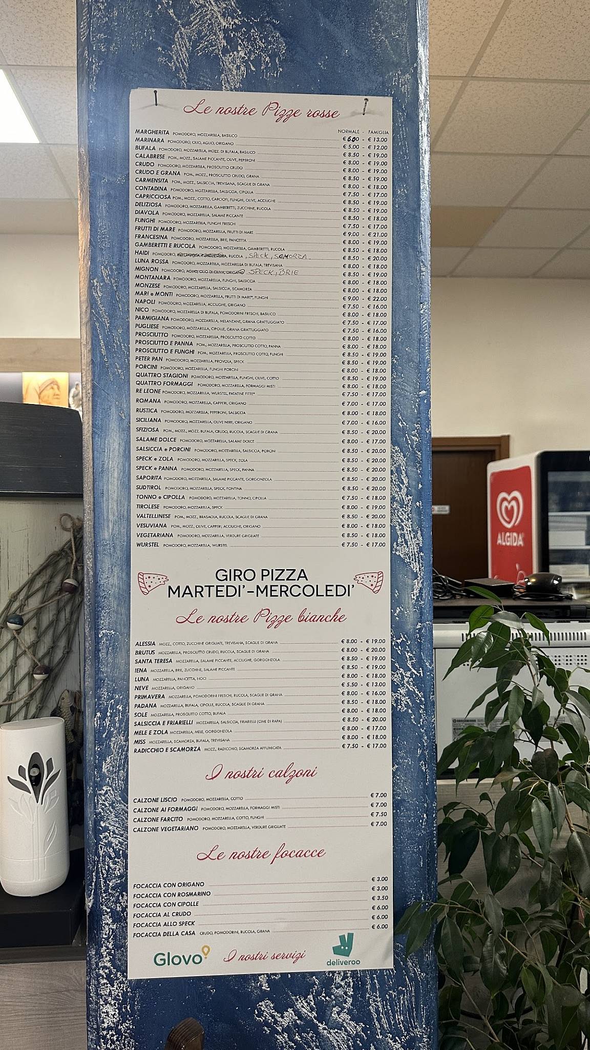 Menu di Ristorante-Bar-Pizzeria Santa Teresa 