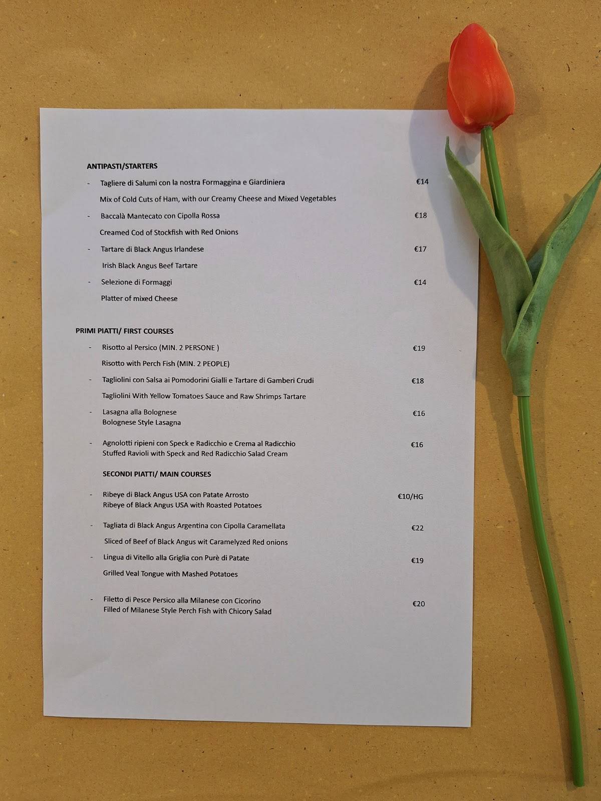Menu di Ristorante Cafè Tiro a Volo 