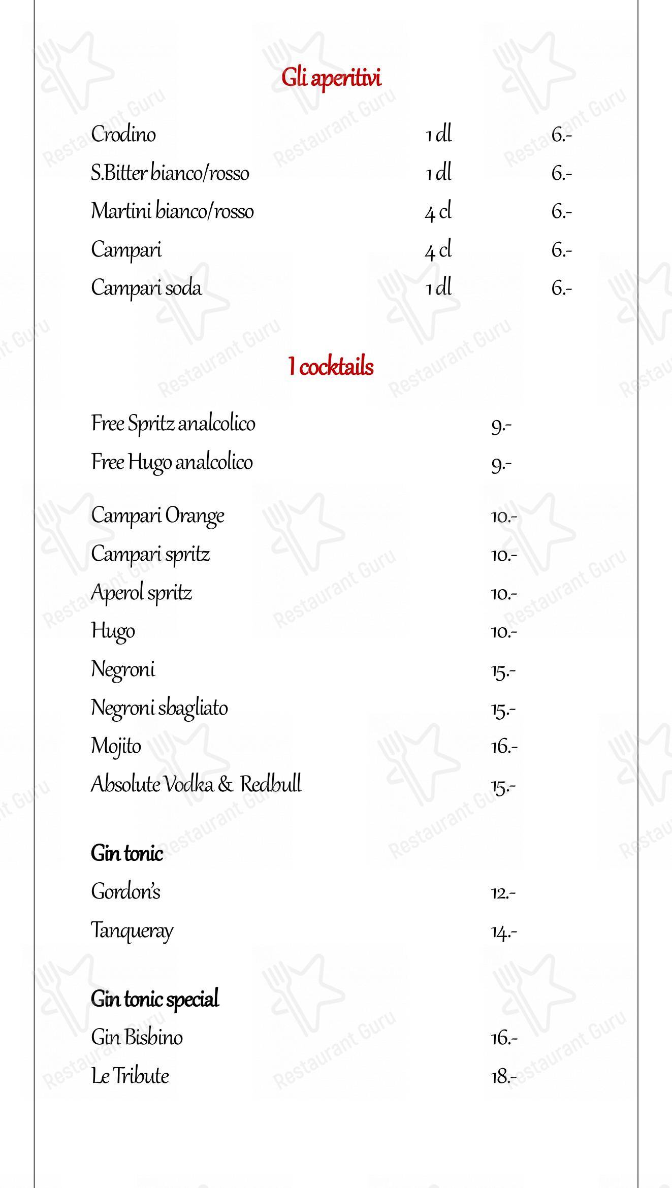 Ristorante Casa del Popolo in Bellinzona - Основное меню