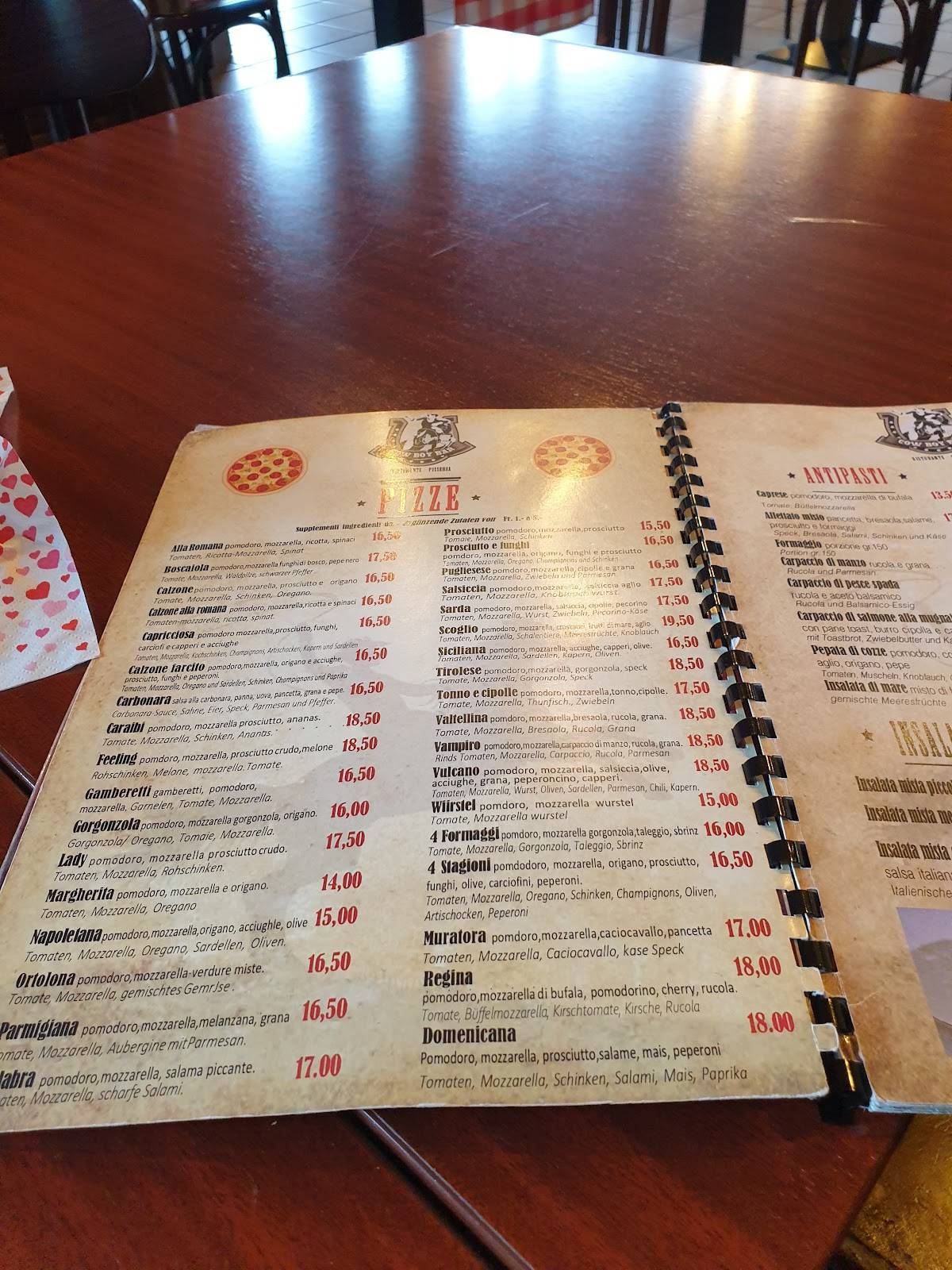 Menu di Ristorante Cow Boy Bar Contone 