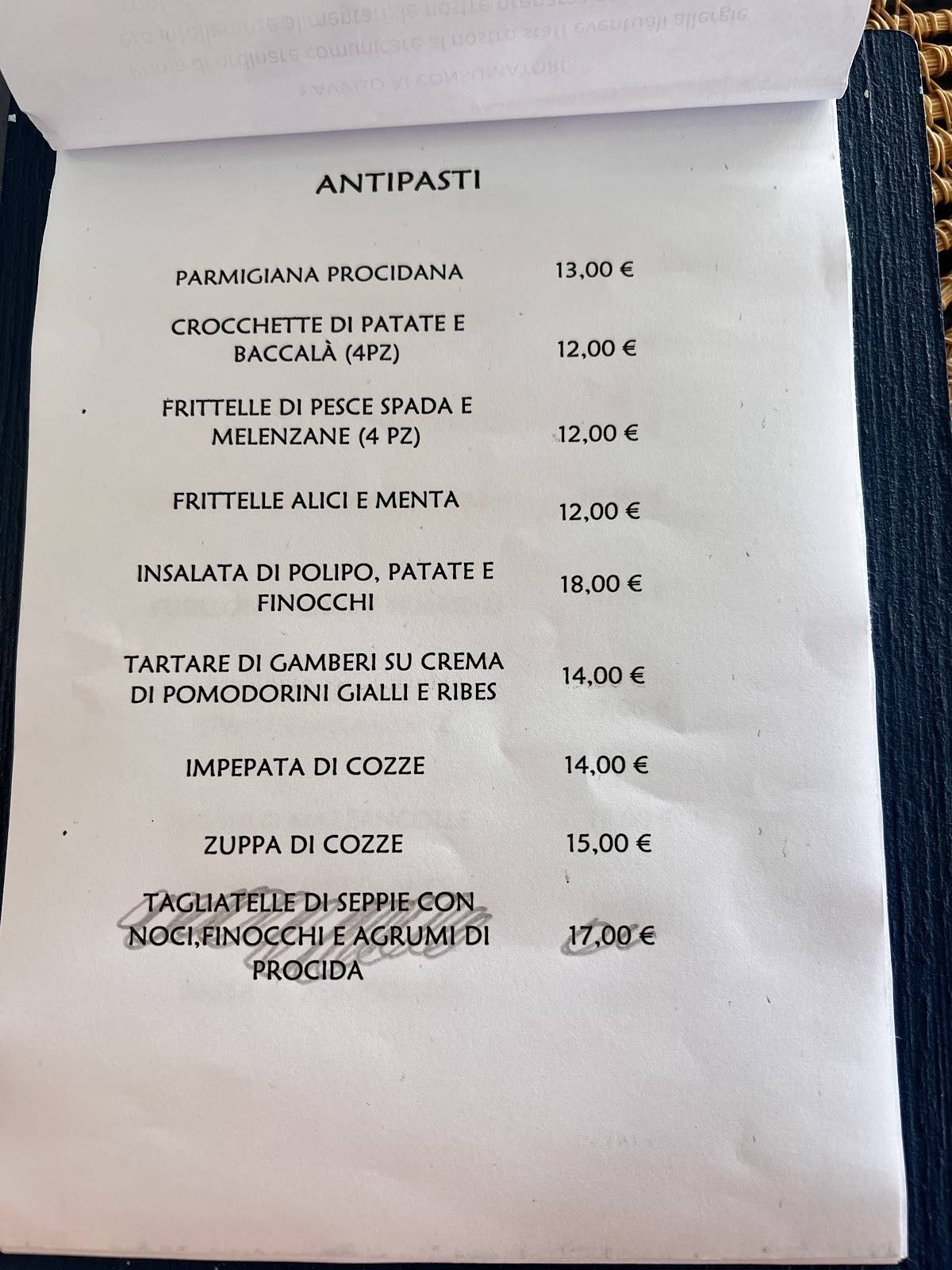 Menu di Ristorante Da Mariano 