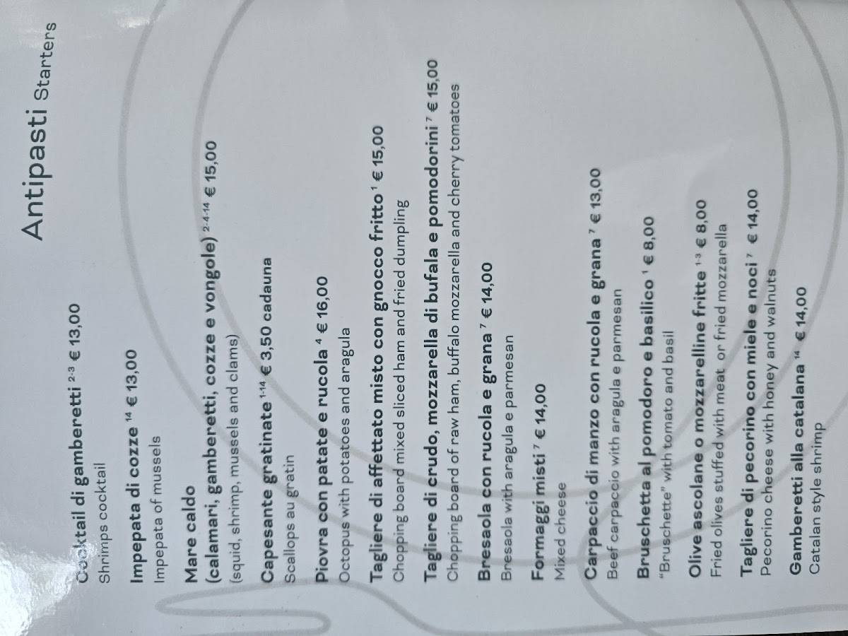 Menu di Ristorante Ebramo 