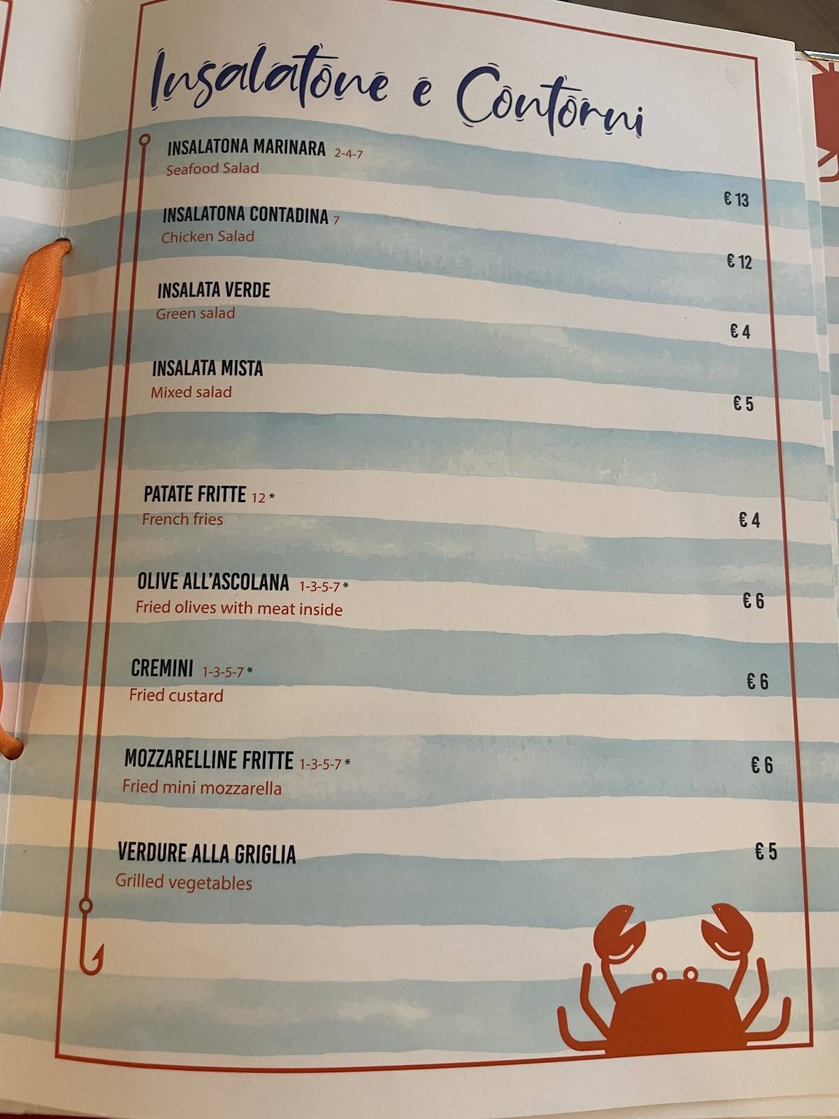 Menu di Ristorante Eugenio 