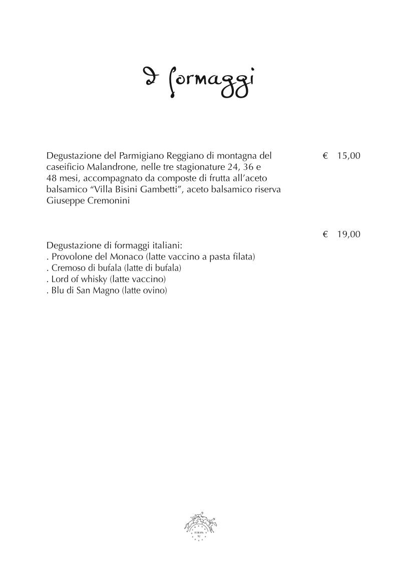 Menu di Ristorante Europa 92 Ristorante Pavarotti 