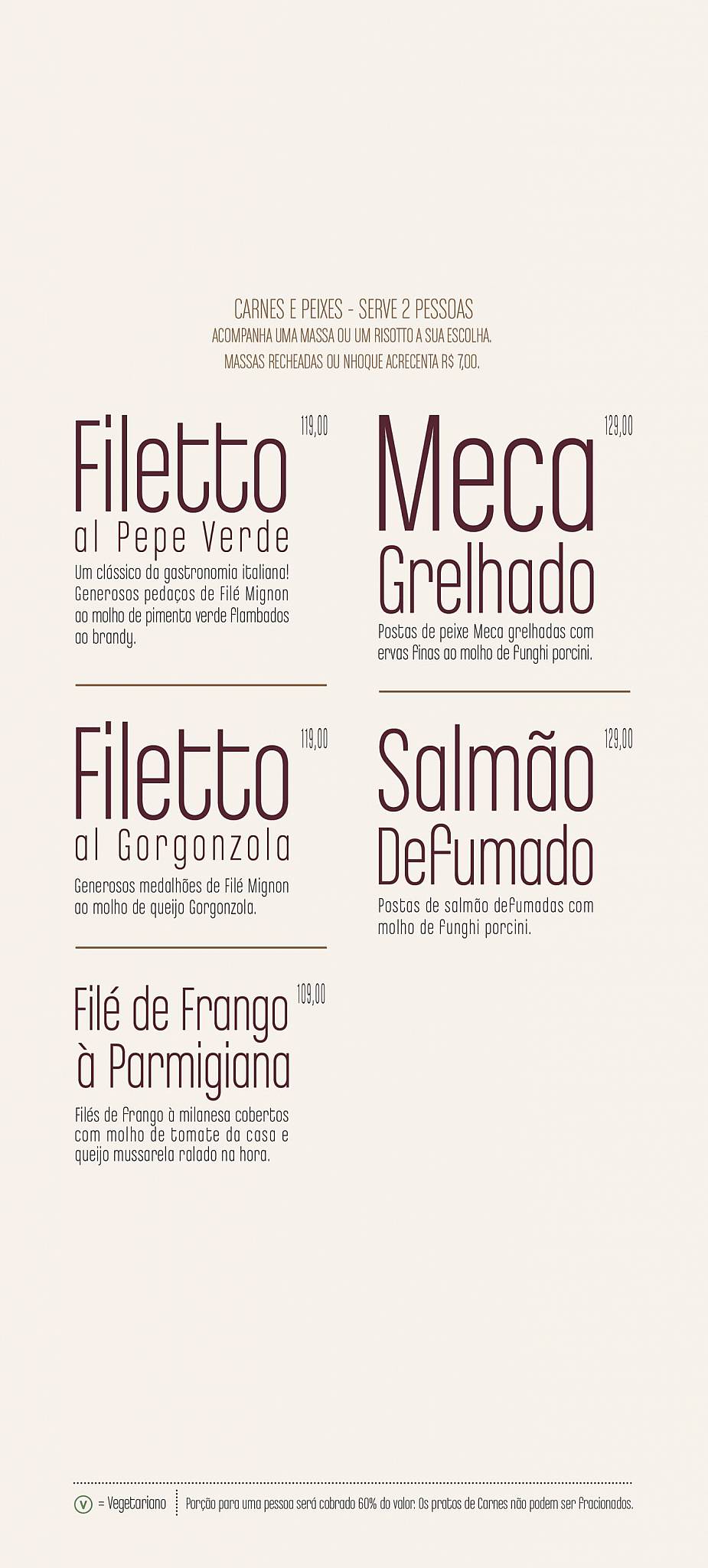 Restaurante Funiculì Funiculà em Blumenau cardápio