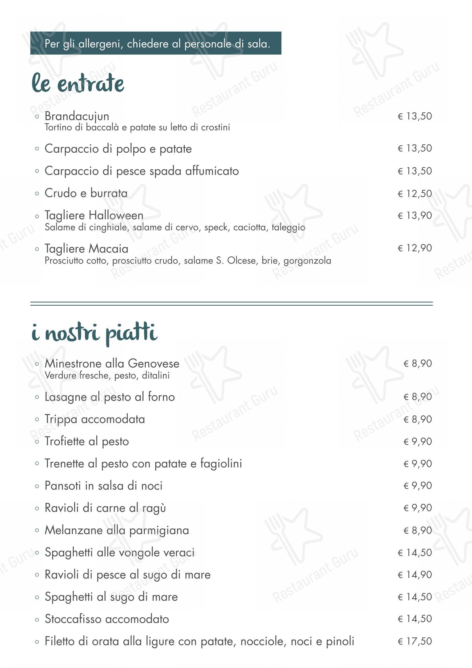 Menu di Ristorante Halloween - Menu