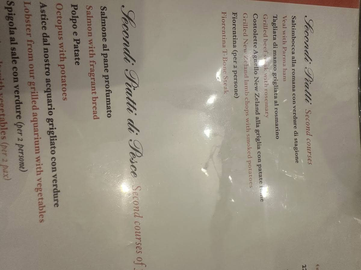 Menu di Il Vineto 