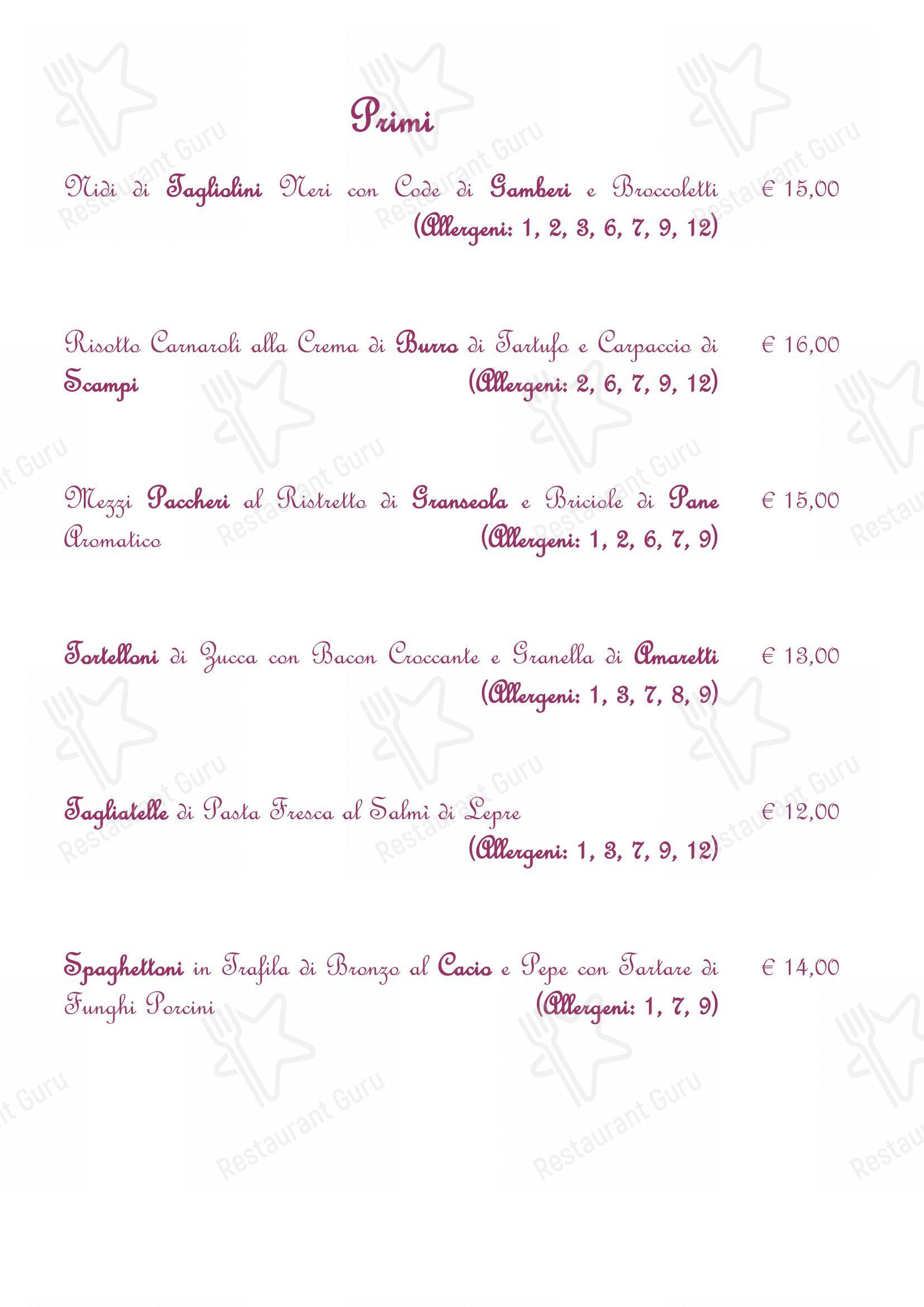 Menu per Ristorante L'Antica Rocca in Orzinuovi