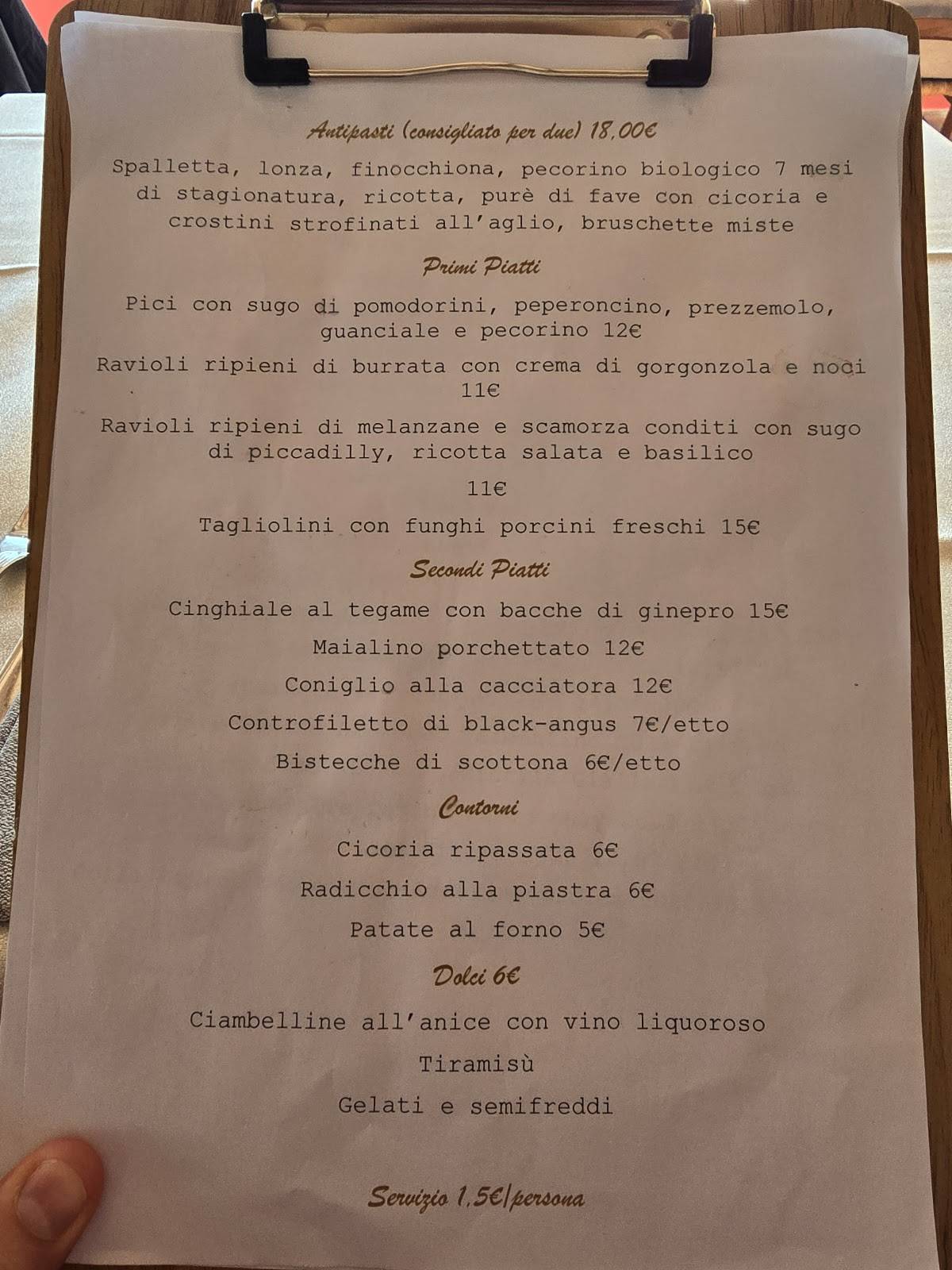 Menu di Ristorante L'Edera 