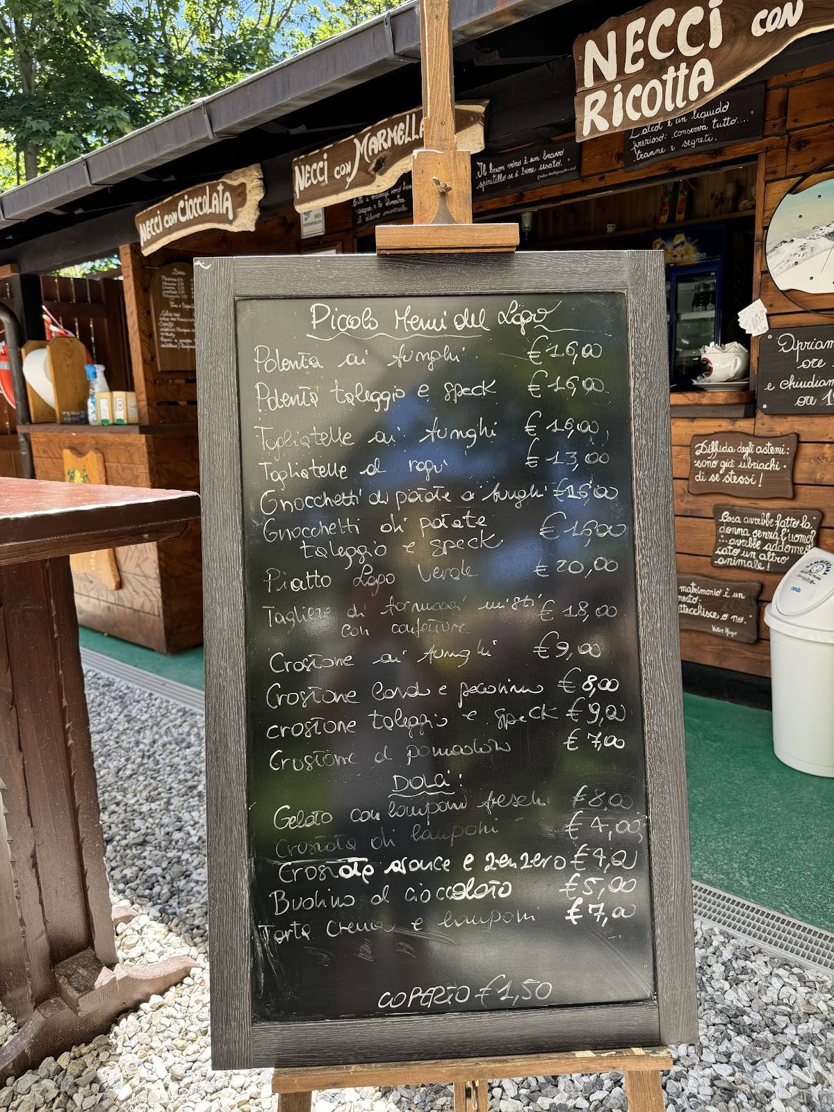 Menu di Ristorante Laghetto Verde 