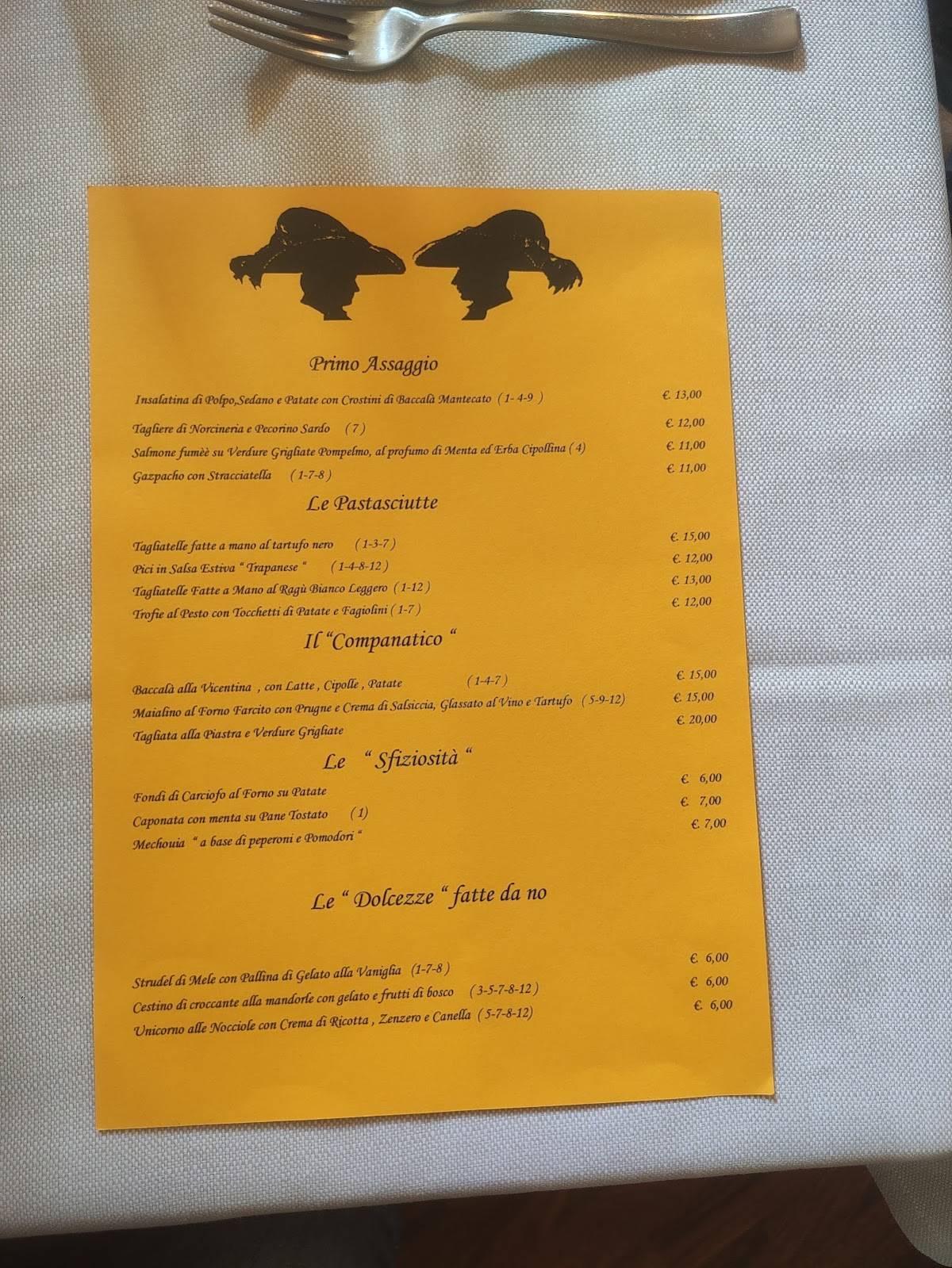 Menu di Ristorante Locanda Dò Pazzi 
