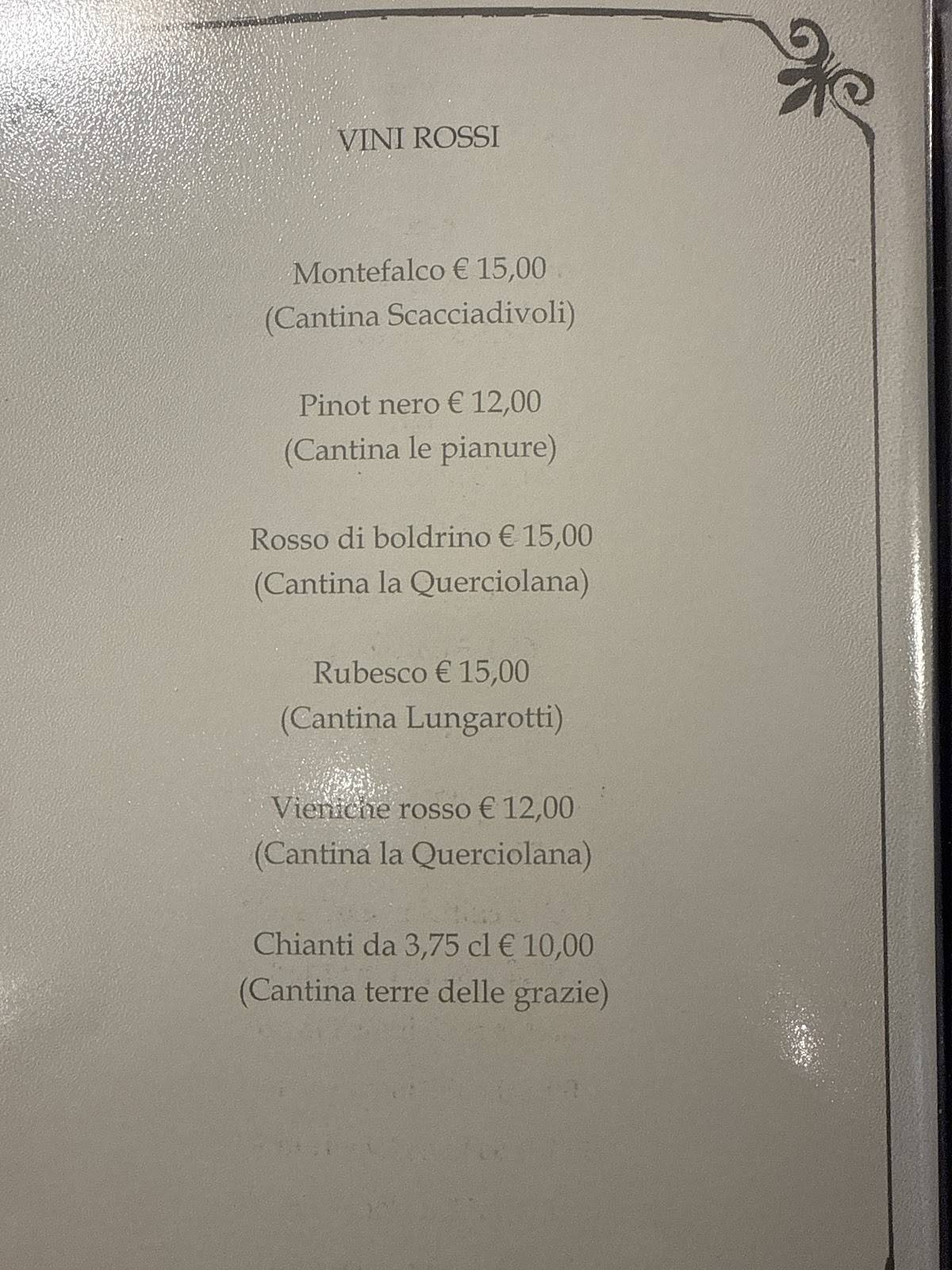 Menu di Ristorante Peppone Perugia 