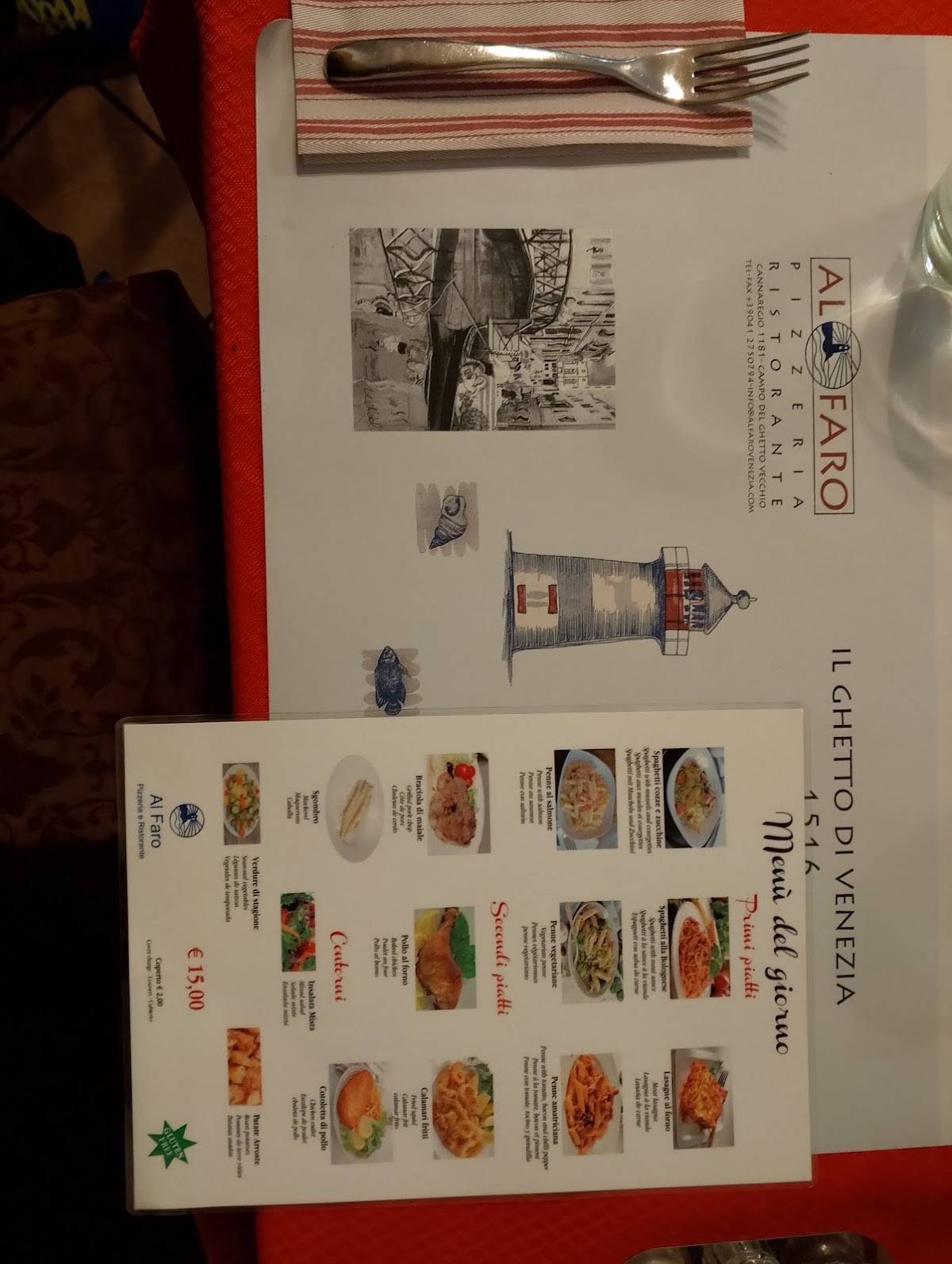 Menu di Ristorante Pizzeria Al Faro 