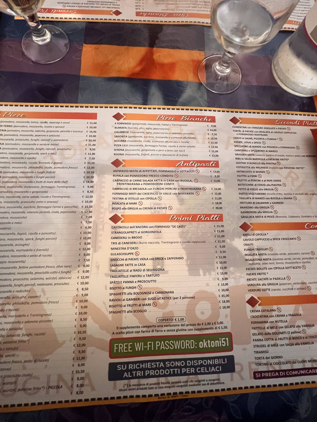 Menu di Ristorante Pizzeria Ancora 